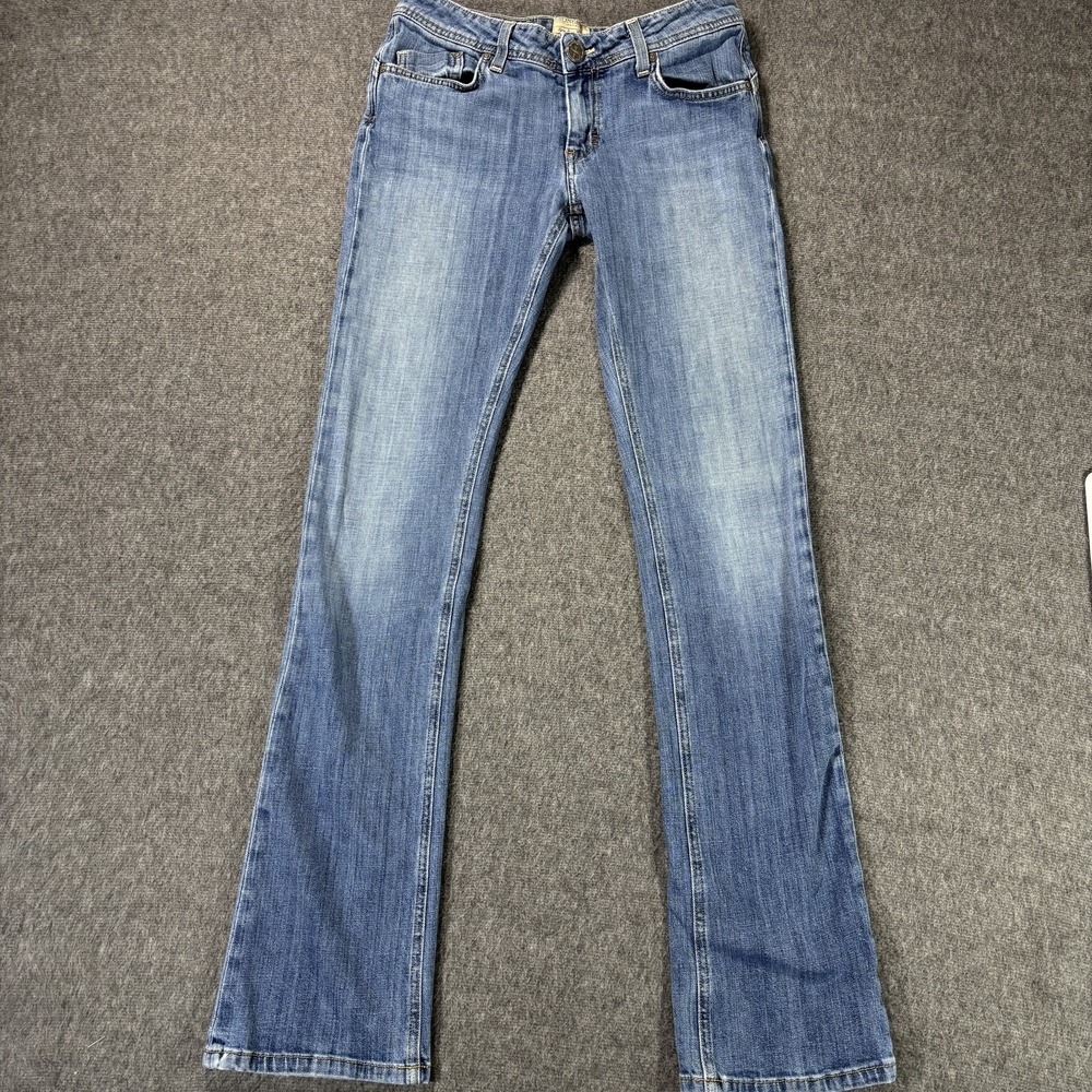 Dylan George Jeans Womens 28 Blue‎ Bootcut Stretch Denim Mid Rise Distressed